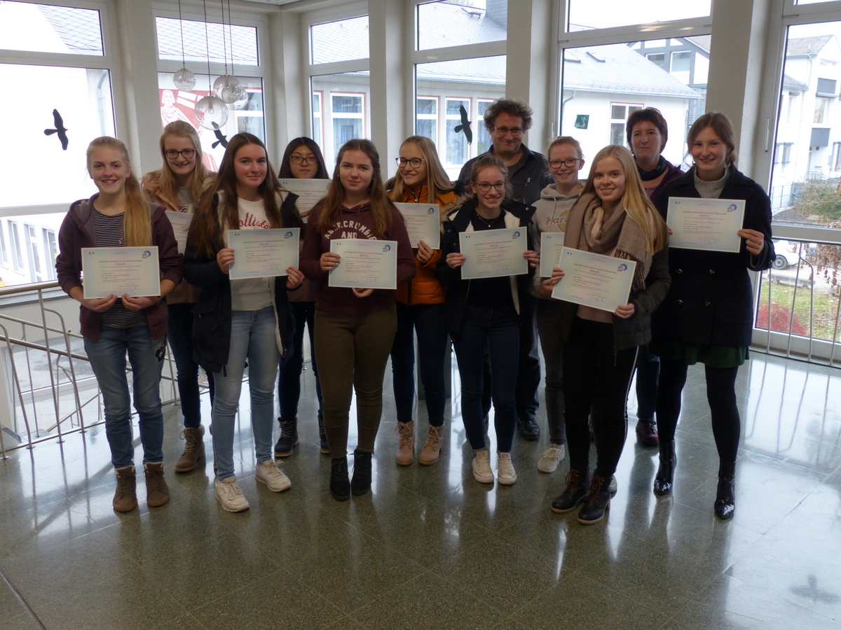 DELF-Zertifikate 2018 verliehen