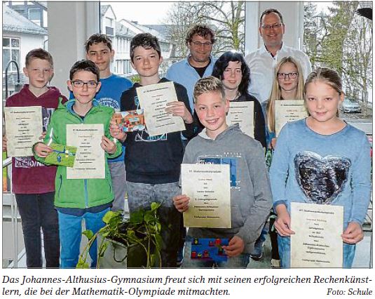 Schüler des JAG waren erfolgreich bei der Mathematik-Olympiade