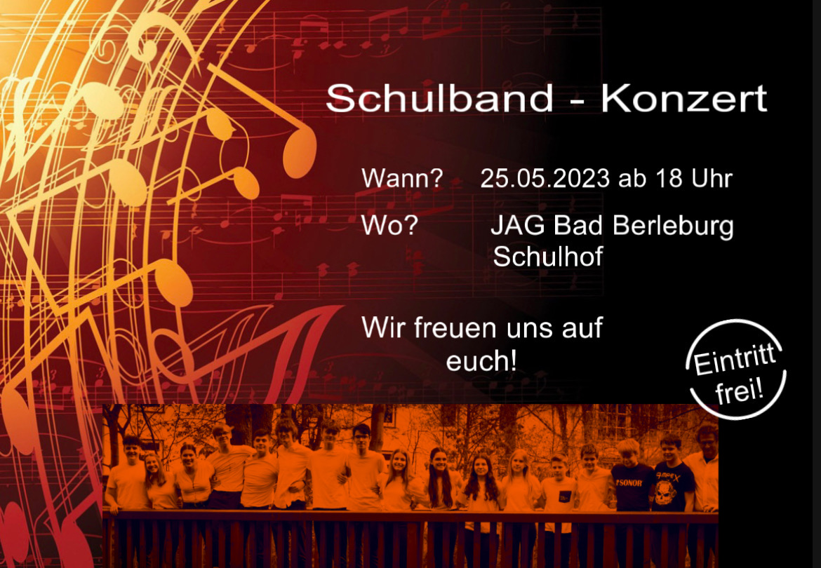 Einladung zum Schulband-Konzert 2023